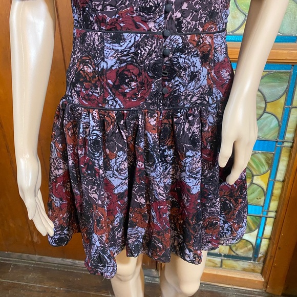 Free People Purple And Red Floral Mini Dress - Picture 4 of 16